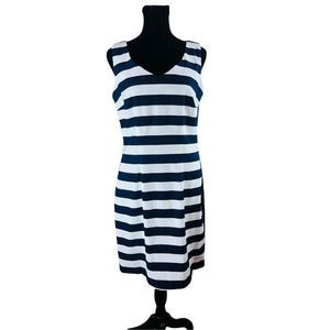 Alyx Women's sz 6 navy and white striped career dress NWT